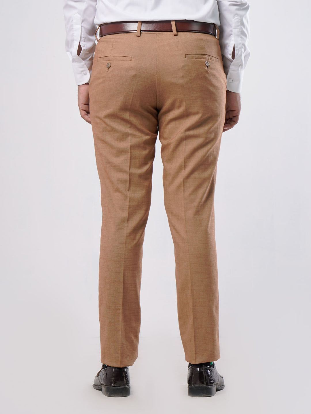 Wood Brown Plain Formal Dress Trouser (WTR-286)