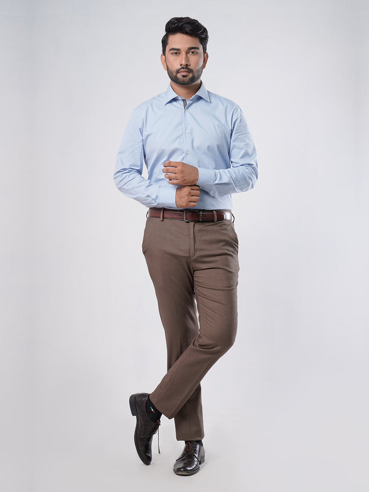 Brown Self Formal Dress Trouser (WTR-287)