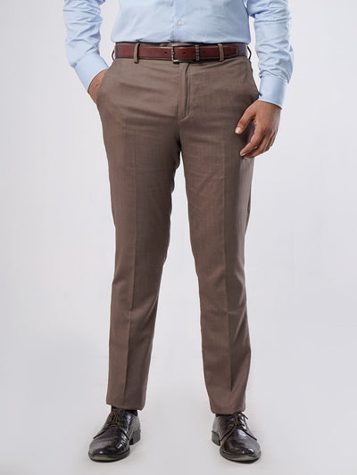 Brown Self Formal Dress Trouser (WTR-287)