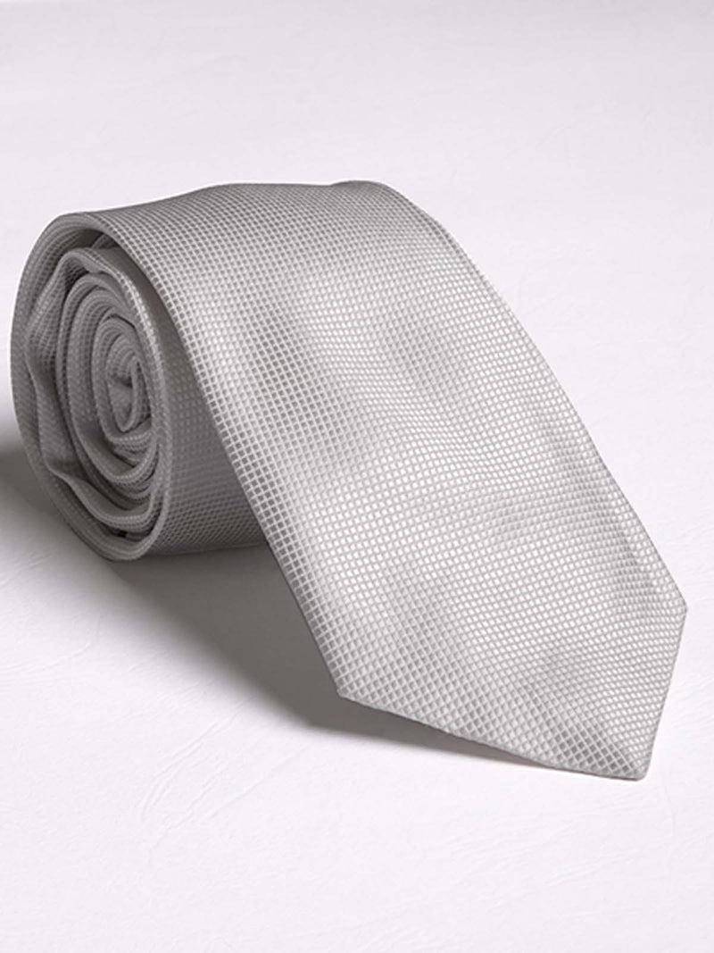 Light Grey Soft Look Plain Tie (Tie-613)