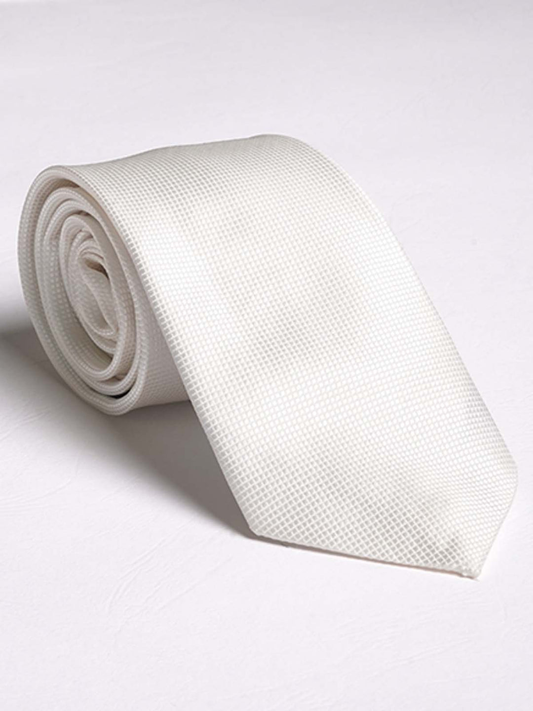 White Soft Plain Tie (Tie-599)