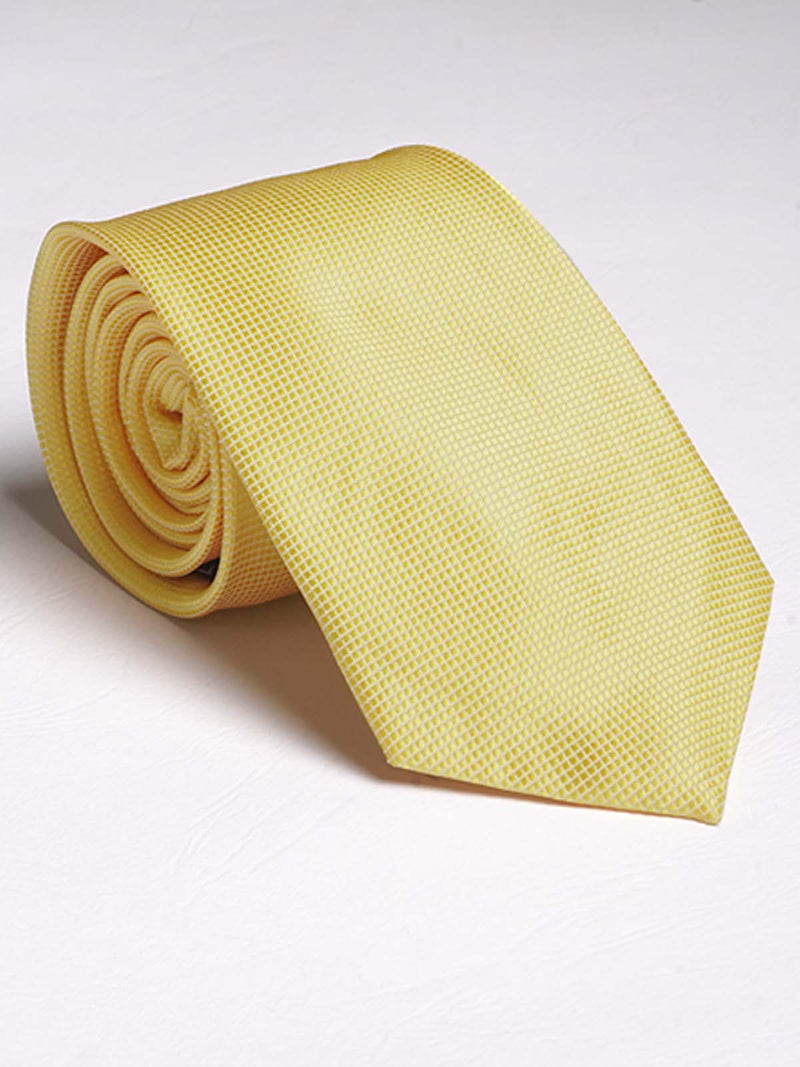 Yellow Soft Look Plain Tie (Tie-667)