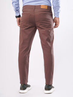 Dark Brown Plain Basic 5 Pockets Cotton Pant (BFP-23)