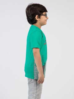 The Best City Parrot Green Boys Half Sleeves T-Shirt (BT-37)