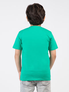 The Best City Parrot Green Boys Half Sleeves T-Shirt (BT-37)