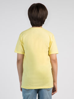 Headphone Yellow Boys Half Sleeves T-Shirt (BT-39)