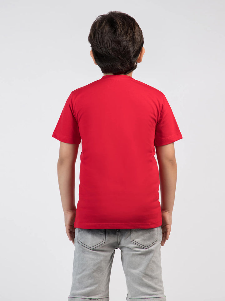 Sneakers Shoes Red Boys Half Sleeves T-Shirt (BT-45)