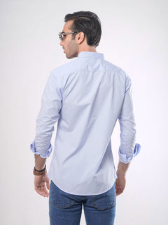 Light Blue Plain Button Down Casual Shirt (CSB-009)