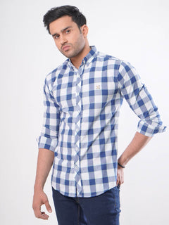 Multi Check Button Down Casual Shirt (CSC-007)