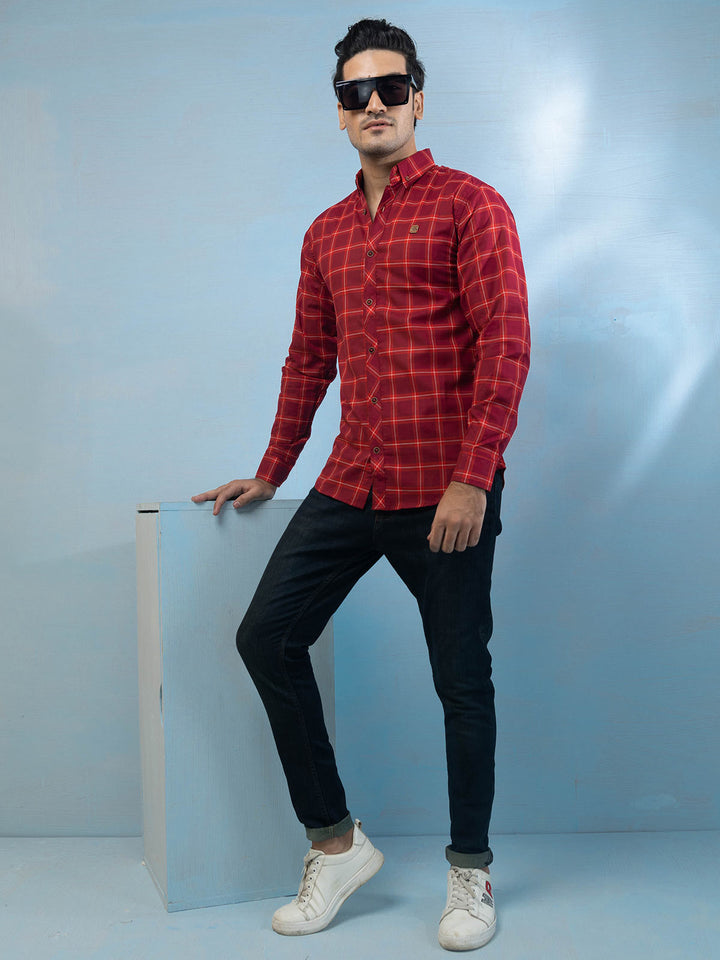 Red Check Casual Shirt (CSW-456)