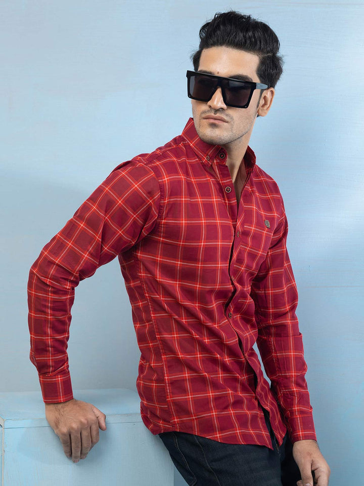 Red Check Casual Shirt (CSW-456)