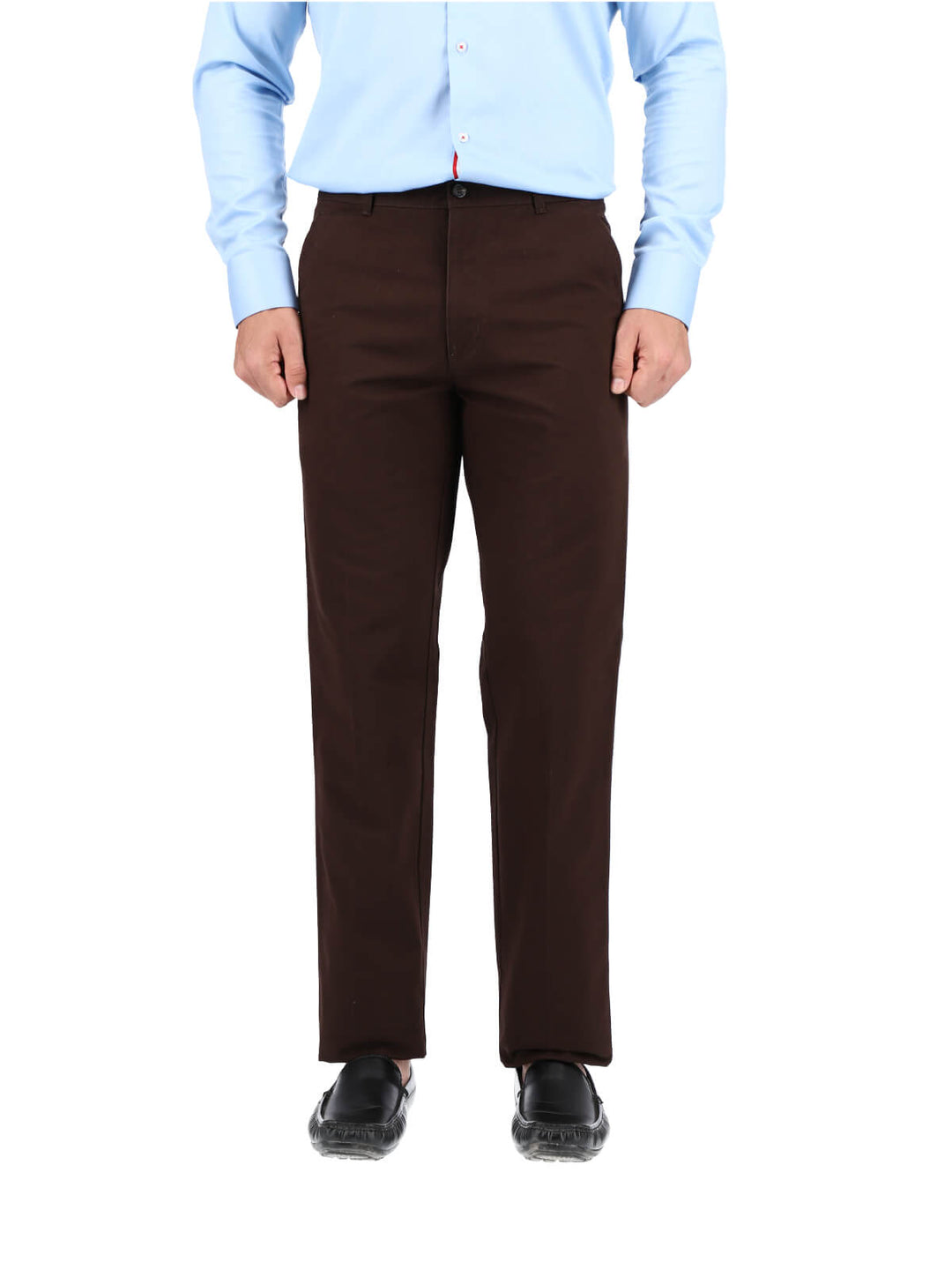 Choc Brown Wrinkle Free Cotton Trouser (CTR-84)