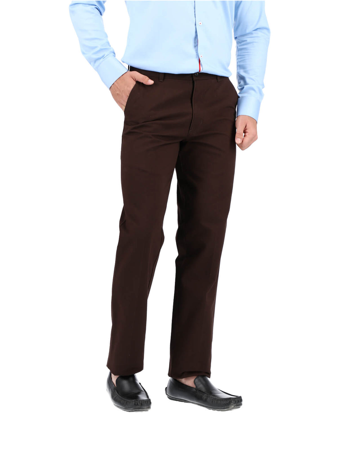 Choc Brown Wrinkle Free Cotton Trouser (CTR-84)