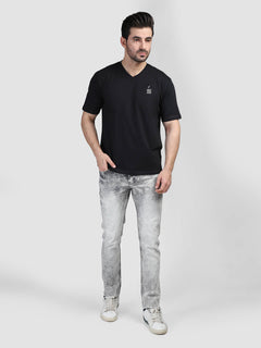 Ash Grey Faded Stretchable Denim Jeans-17