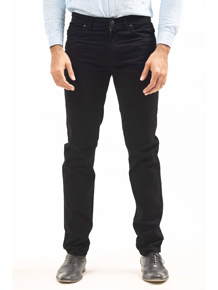 Black Plain Denim Jeans-30