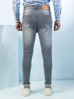 Grey Carrot Fit Stretchable Denim Jeans-23