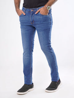 Light Blue Faded Stretchable Denim Jeans-28