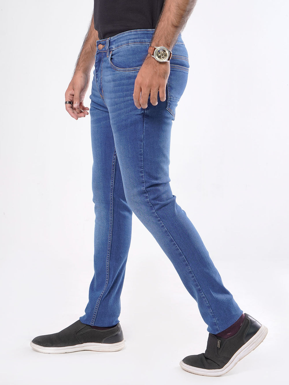 Light Blue Faded Stretchable Denim Jeans-28