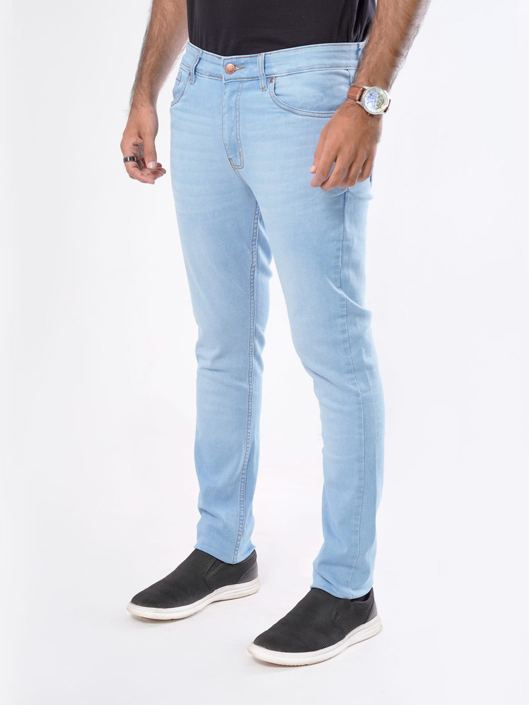 Sky Blue Faded Stretchable Denim Jeans-28