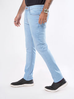 Sky Blue Faded Stretchable Denim Jeans-28