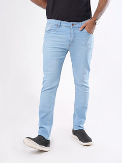 Sky Blue Faded Stretchable Denim Jeans-28