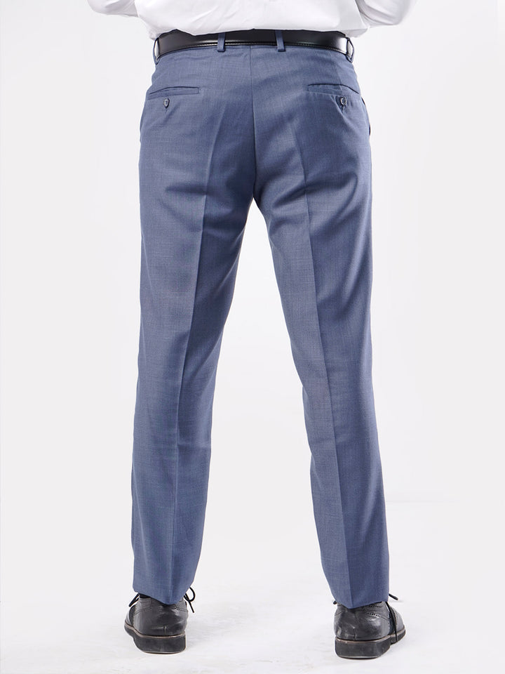 Greyish Blue Self Formal Dress Trouser (FDT-007)