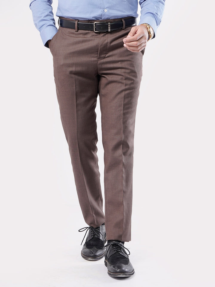 Dark Brown Self Formal Dress Trouser (FDT-008)