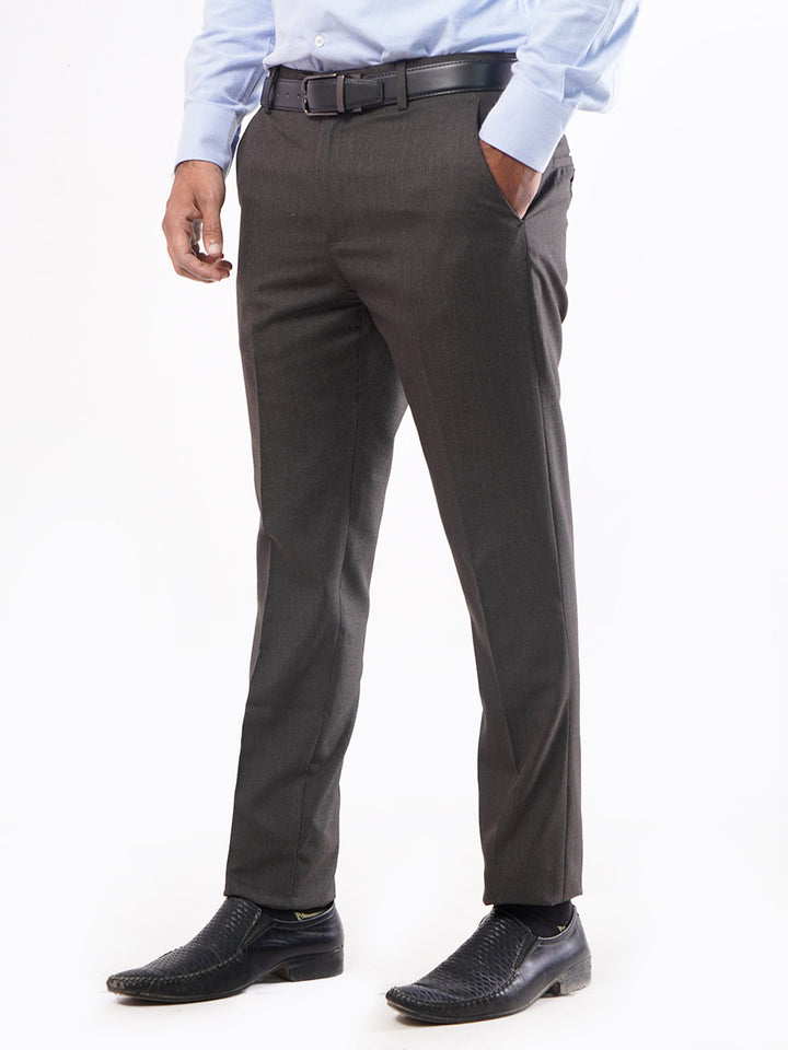 Dark Brown Self Executive Formal Dress Trouser (FDT-017)