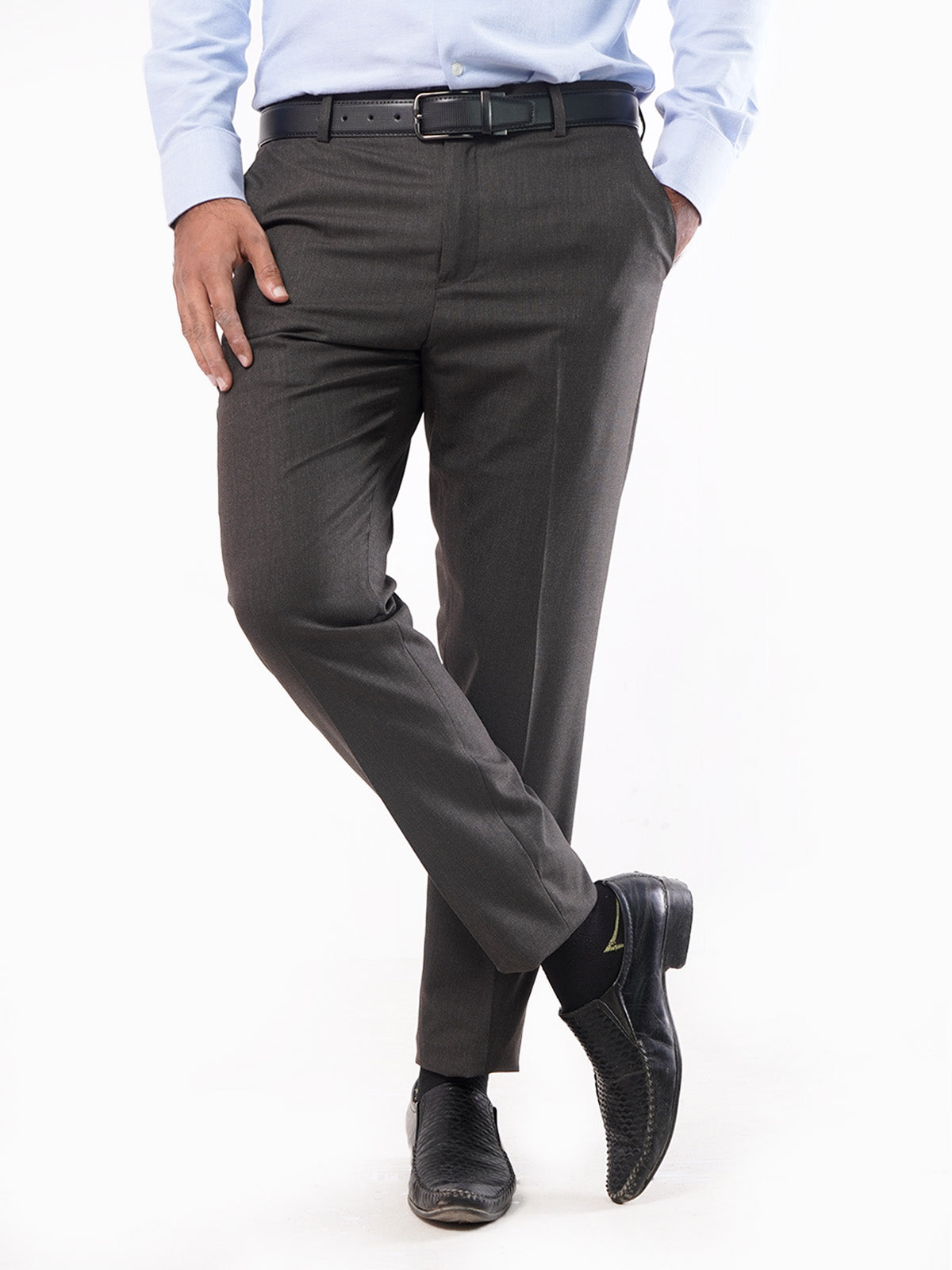 Dark Brown Self Executive Formal Dress Trouser (FDT-017)