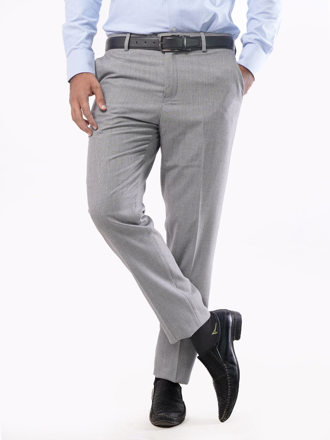 Ash Grey Self Executive Formal Dress Trouser (FDT-030)