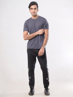 Black Side Striped Men's Jogger Pant (JT-55)