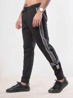 Black Side Striped Men's Jogger Pant (JT-55)