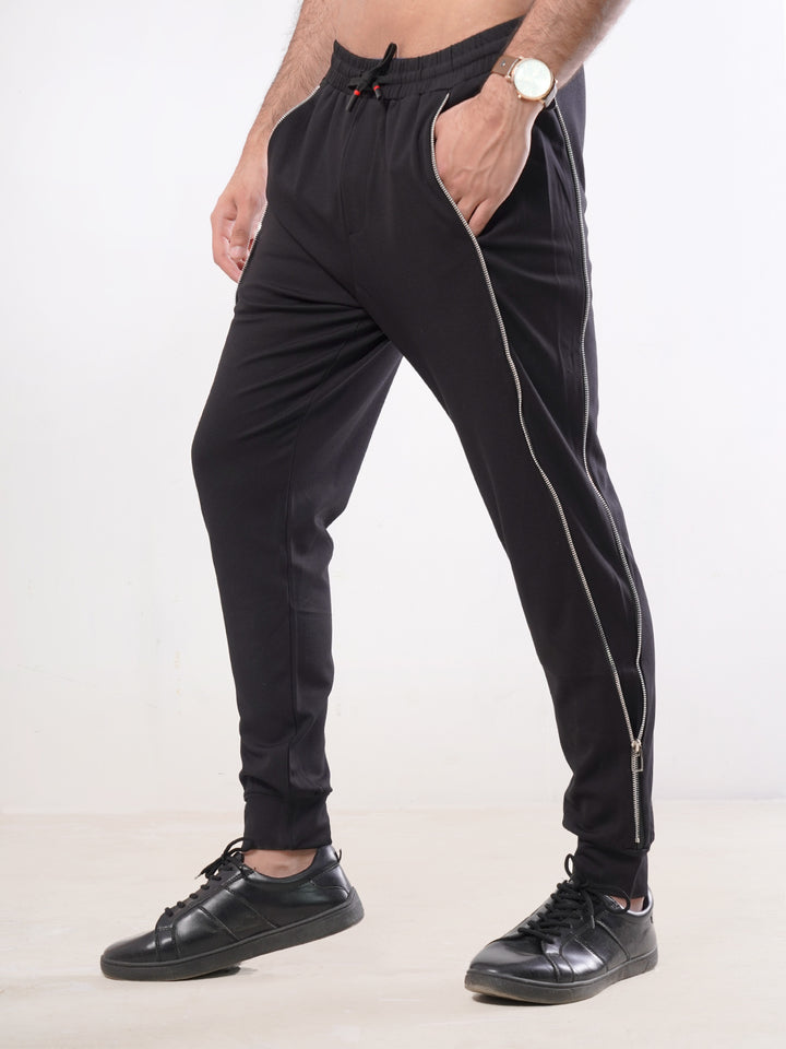 Black Plain Men's Jogger Pant (JT-57)