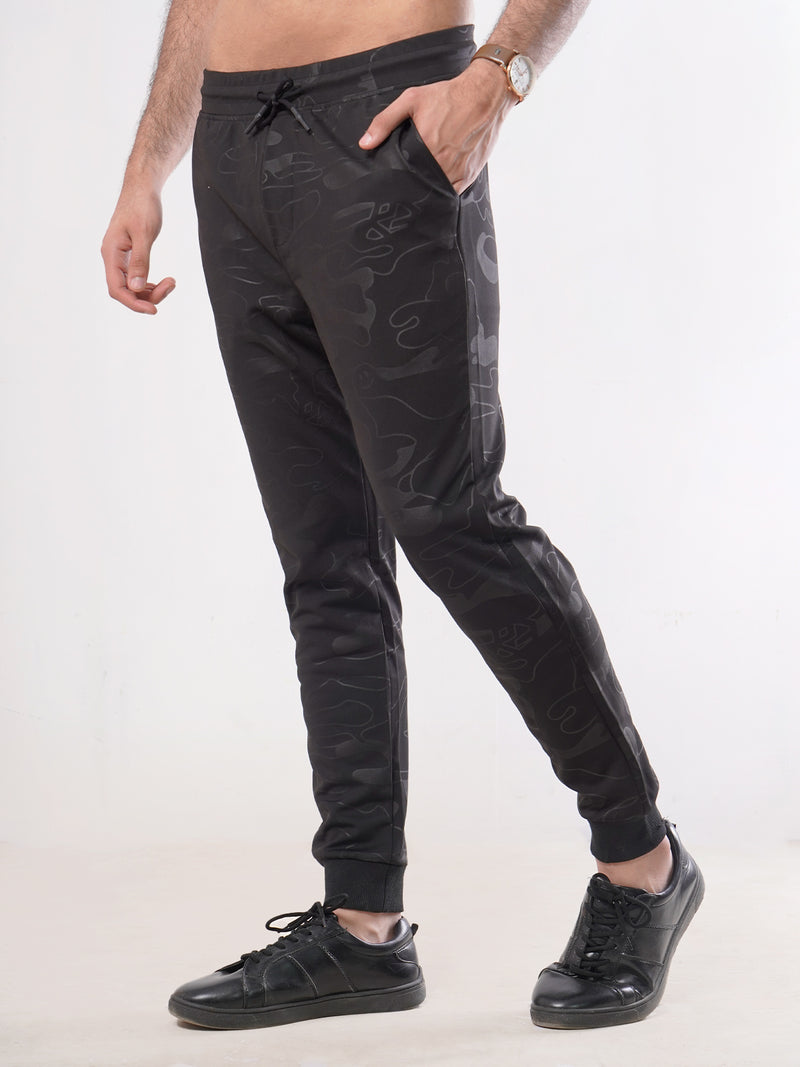Black Printed Men's Jogger Pant (JT-62)