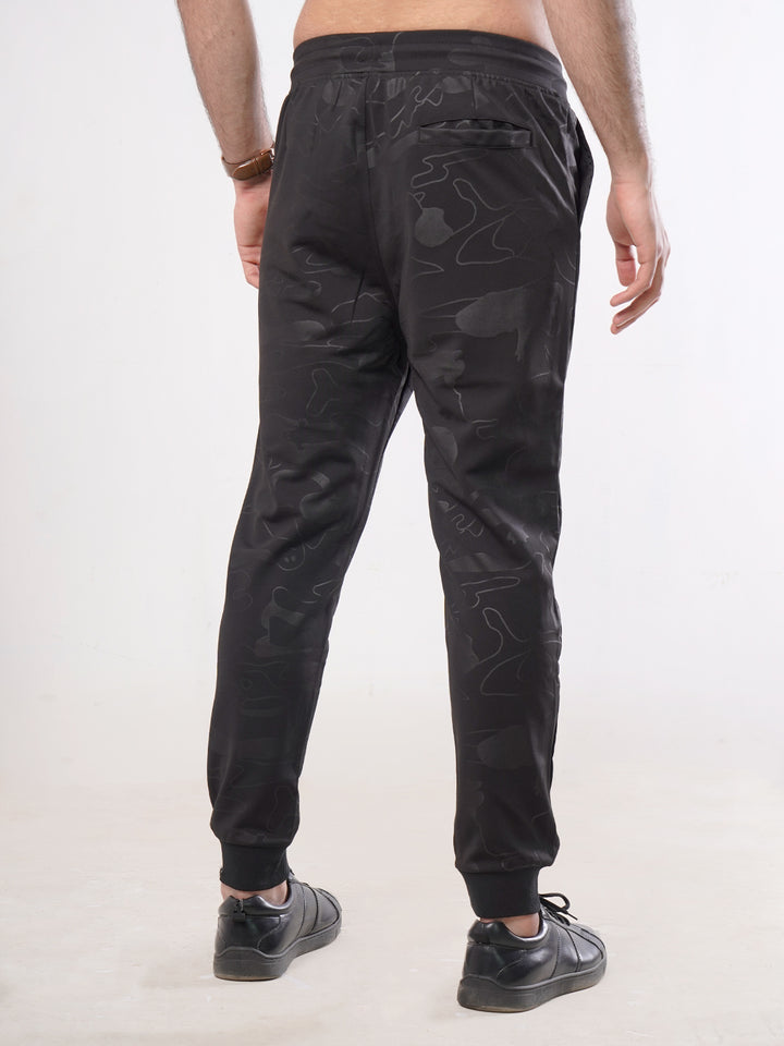 Black Printed Men's Jogger Pant (JT-62)