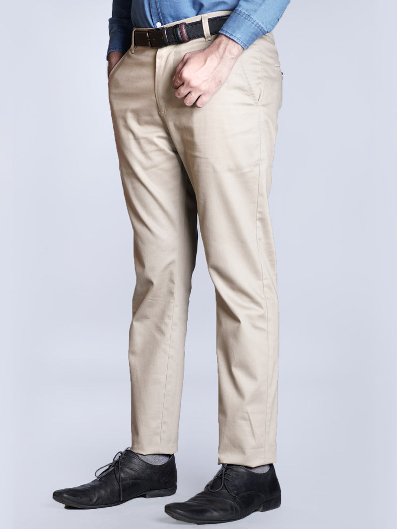 Khaki Plain Cotton Chino-20