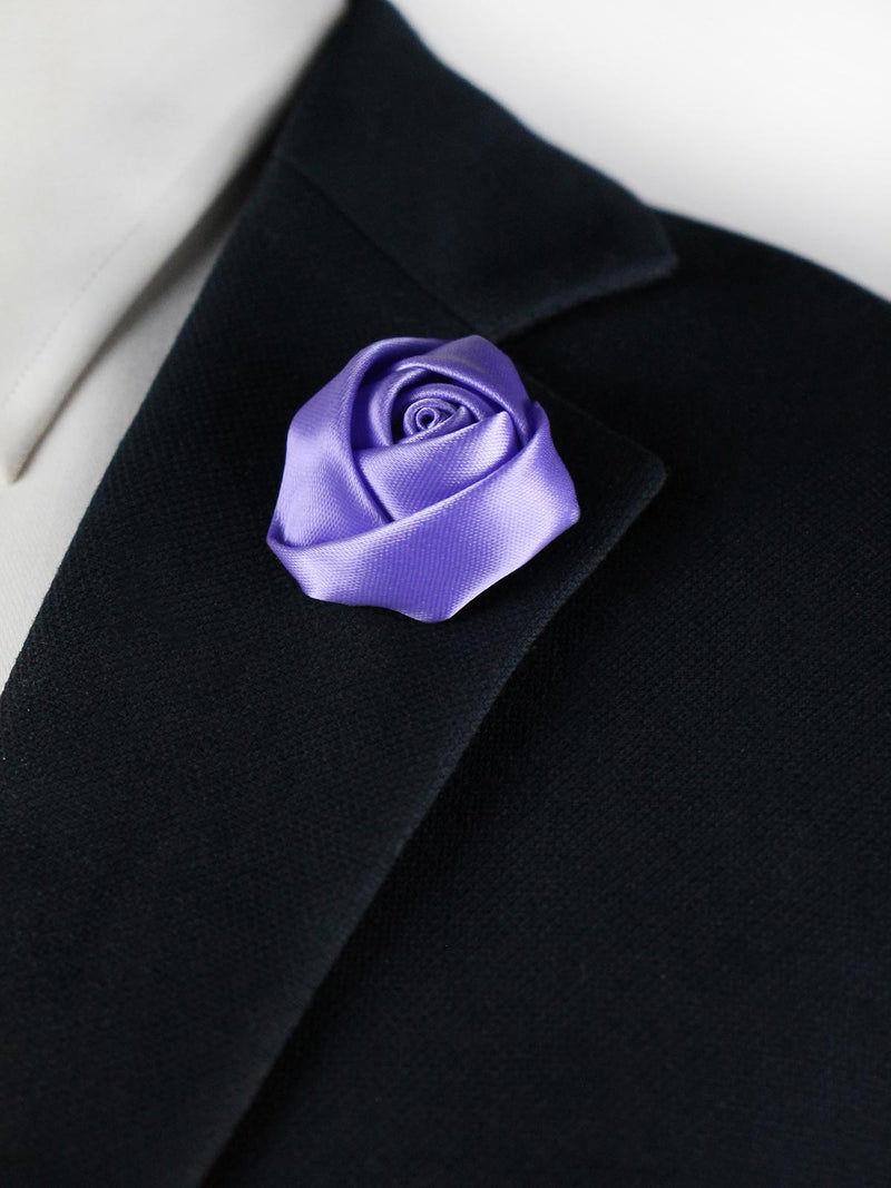 Purple Rose Lapel Pin Flower (LPF-175)