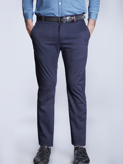 Navy Blue Plain Cotton Chino-20