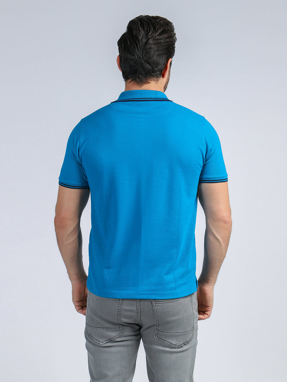 Ice Blue Half Sleeves Polo T-Shirt (POLO-198)