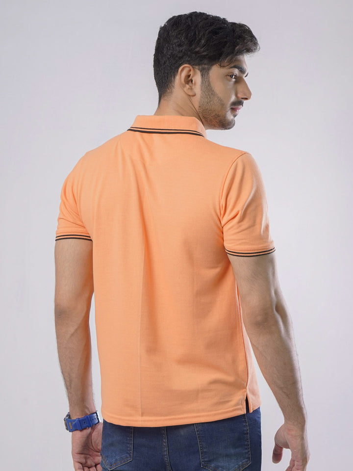 Orange Plain Half Sleeves Polo T-Shirt (POLO-400)