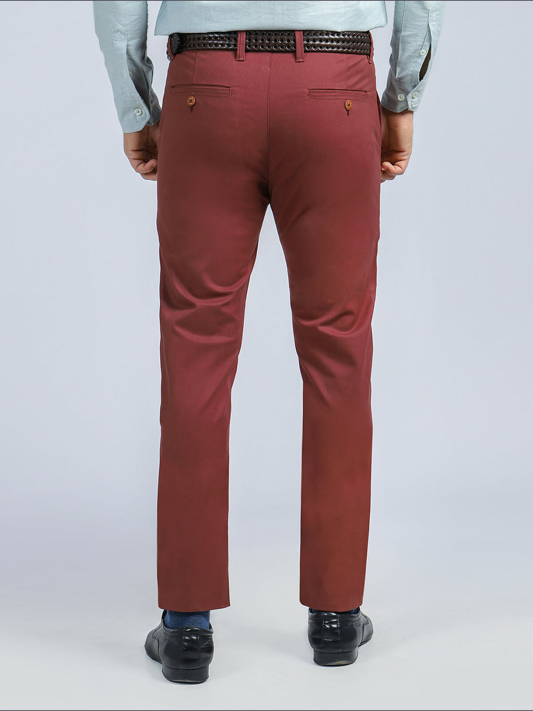 Red Wine Plain Cotton Chino-16