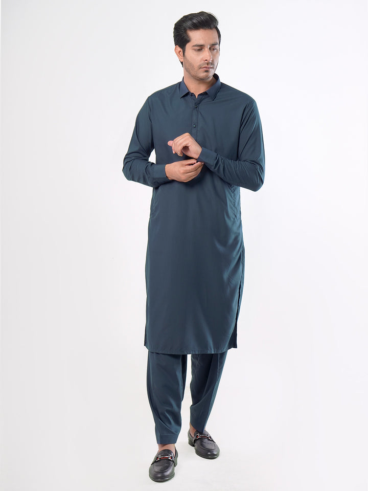 Blue Plain Exclusive Range Designer Shalwar Kameez (SK-372)