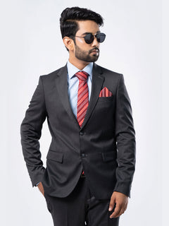 Dark Grey Single-Breasted Tailored Fit Two Piece Turkish Suit (SUIT-79)