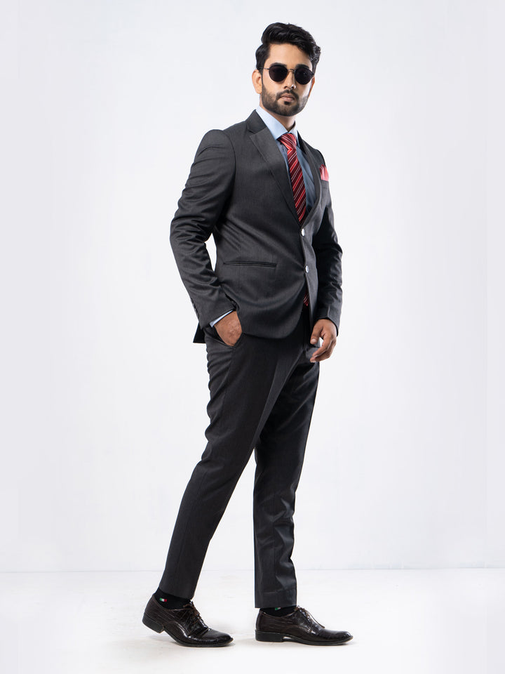 Dark Grey Single-Breasted Tailored Fit Two Piece Turkish Suit (SUIT-79)