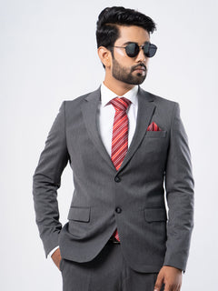 Grey Single-Breasted Tailored Fit Two Piece Turkish Suit (SUIT-80)