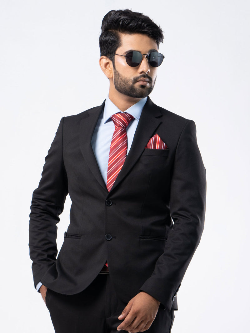 Black Single-Breasted Tailored Fit Two Piece Turkish Suit (SUIT-81)