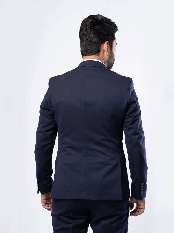 Navy Blue Single-Breasted Tailored Fit Two Piece Turkish Suit (SUIT-82)