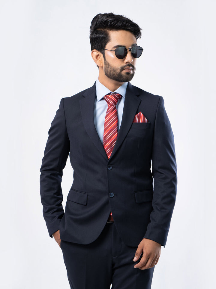 Dark Blue Single-Breasted Tailored Fit Two Piece Turkish Suit (SUIT-83)