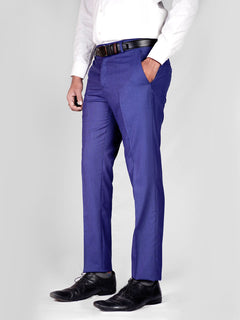 Royal Blue Self Formal Dress Trouser (WTR-274)