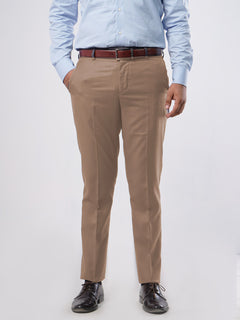 Light Beige Self Formal Dress Trouser (WTR-289)